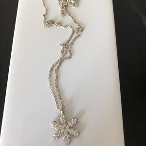 CLEARANCE Crystal Snowflake Necklace